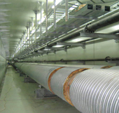 Preinsulated CHW pipe works in service tunnel